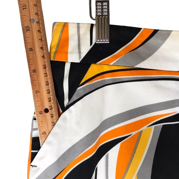 Women's 12 Loudmouth Ladies Golf Skort Skirt Geometric Swirls Yellow Black Lined - Picture 5 of 9